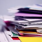 Stack of files and papers